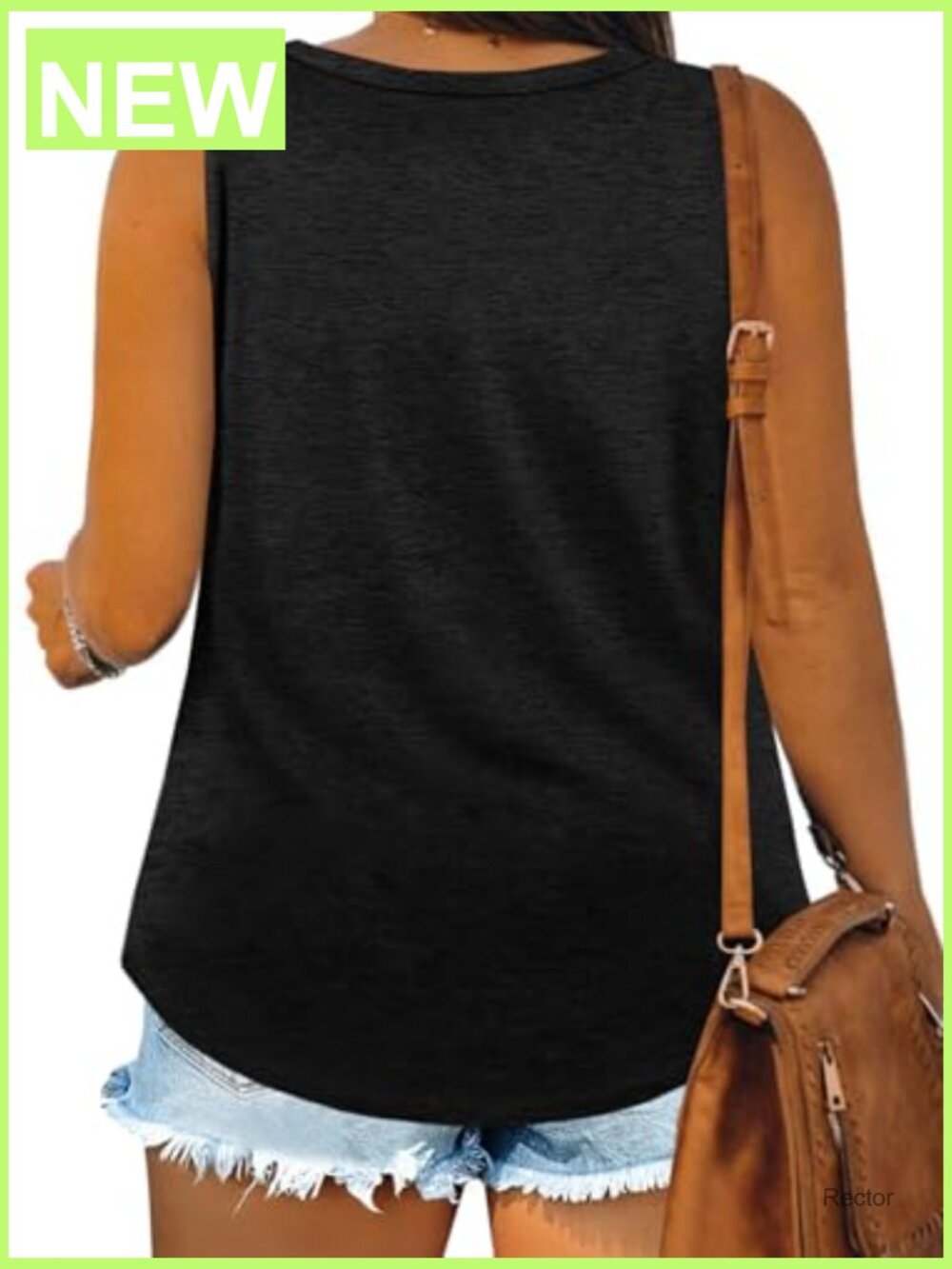 Plus Size Sleeveless Scoop Neck Tank Top Loose Fit Summer Tee - Picture 3 of 7